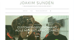 Desktop Screenshot of joakimsunden.com