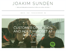 Tablet Screenshot of joakimsunden.com